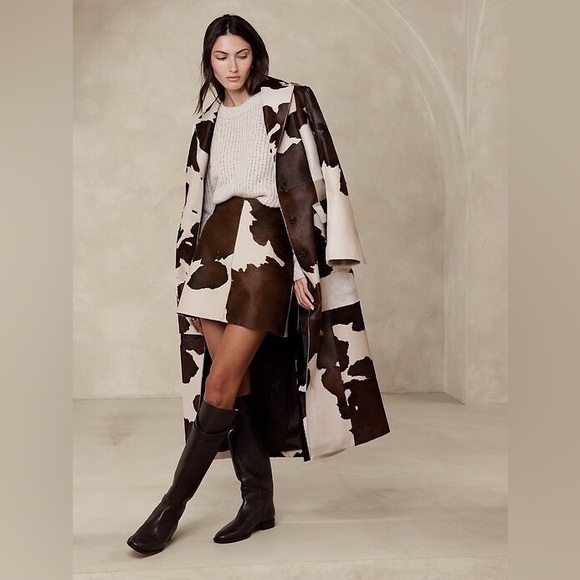 Banana Republic Dresses & Skirts - NWT - Banana Republic Maryam Haircalf Leather Mini Skirt